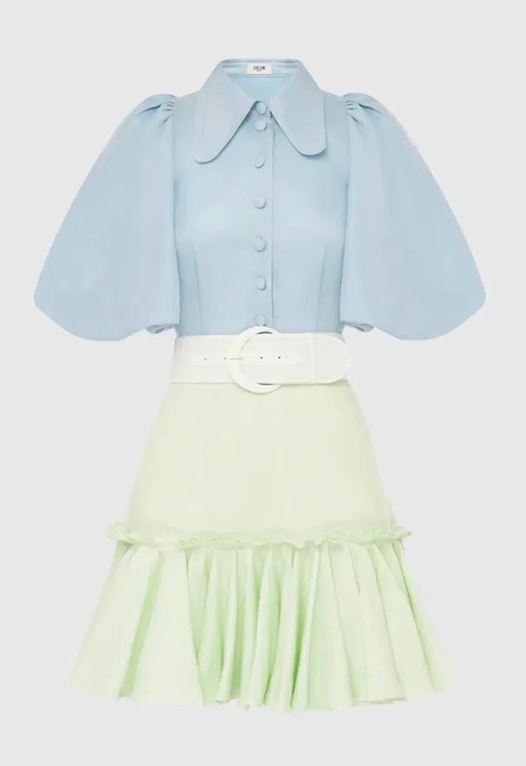 Leo Lin Cambridge Mini Dress in Air Size 10 for rent on The Volte - main image