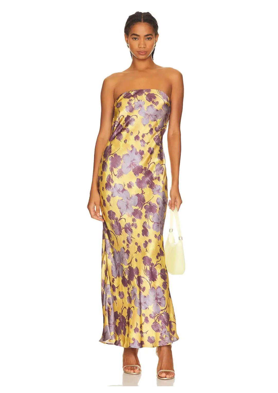 Bec & Bridge Moondance Strapless Dress Golden Violet Size 12 for rent on The Volte - main image