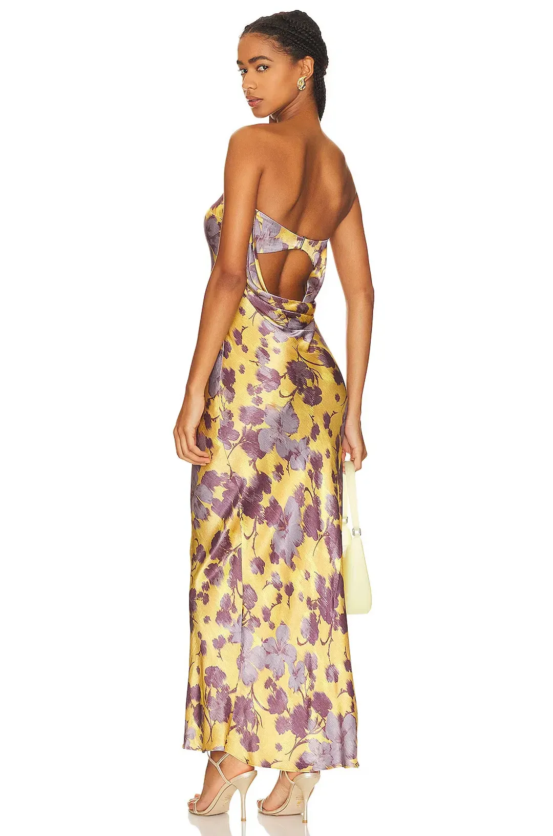 Bec & Bridge Moondance Strapless Dress Golden Violet Size 12 for rent on The Volte - main image