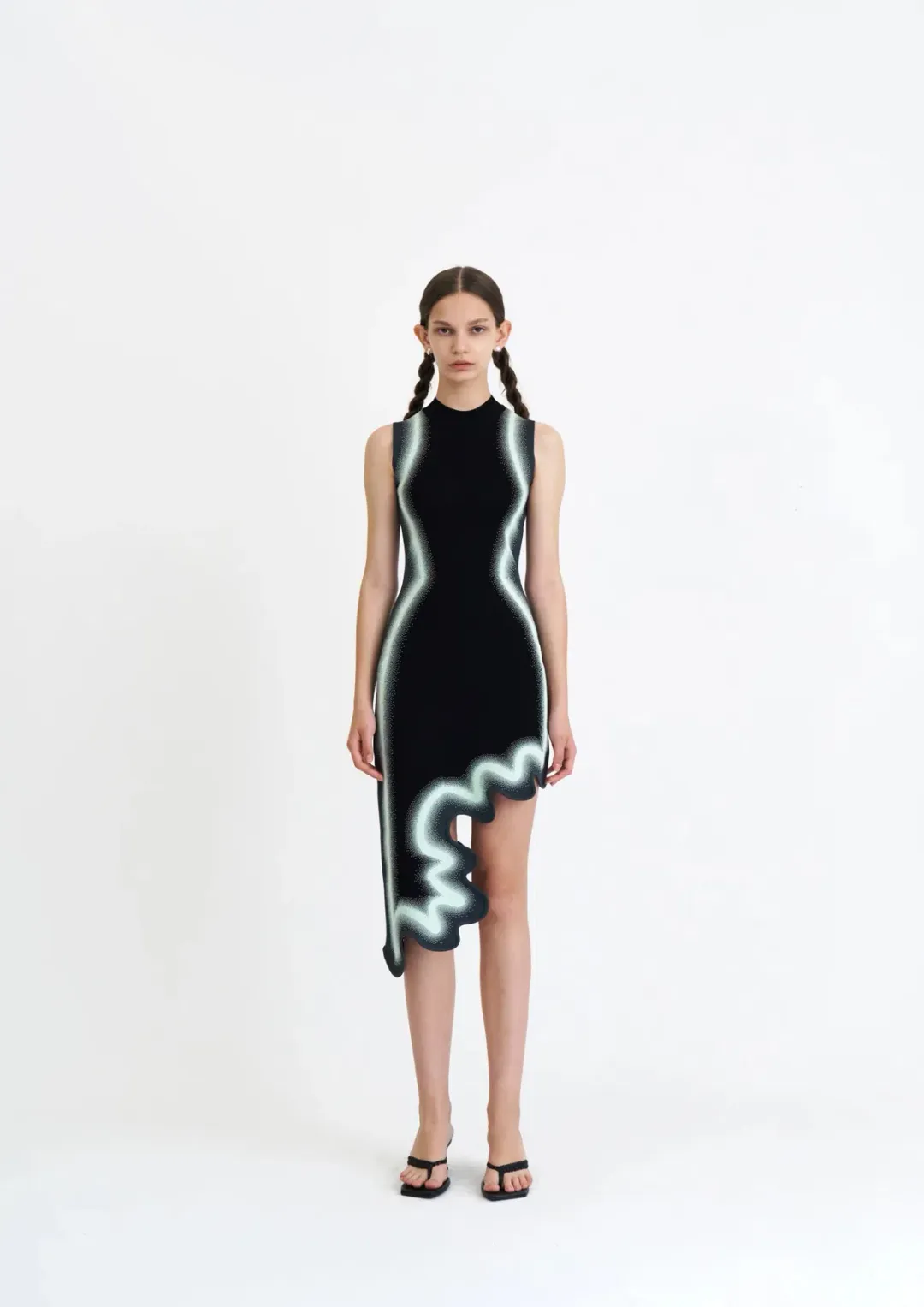 PH5 Brooklyn Wavy Asymmetric Dress Black Size S / AU 8 for rent on The Volte - main image