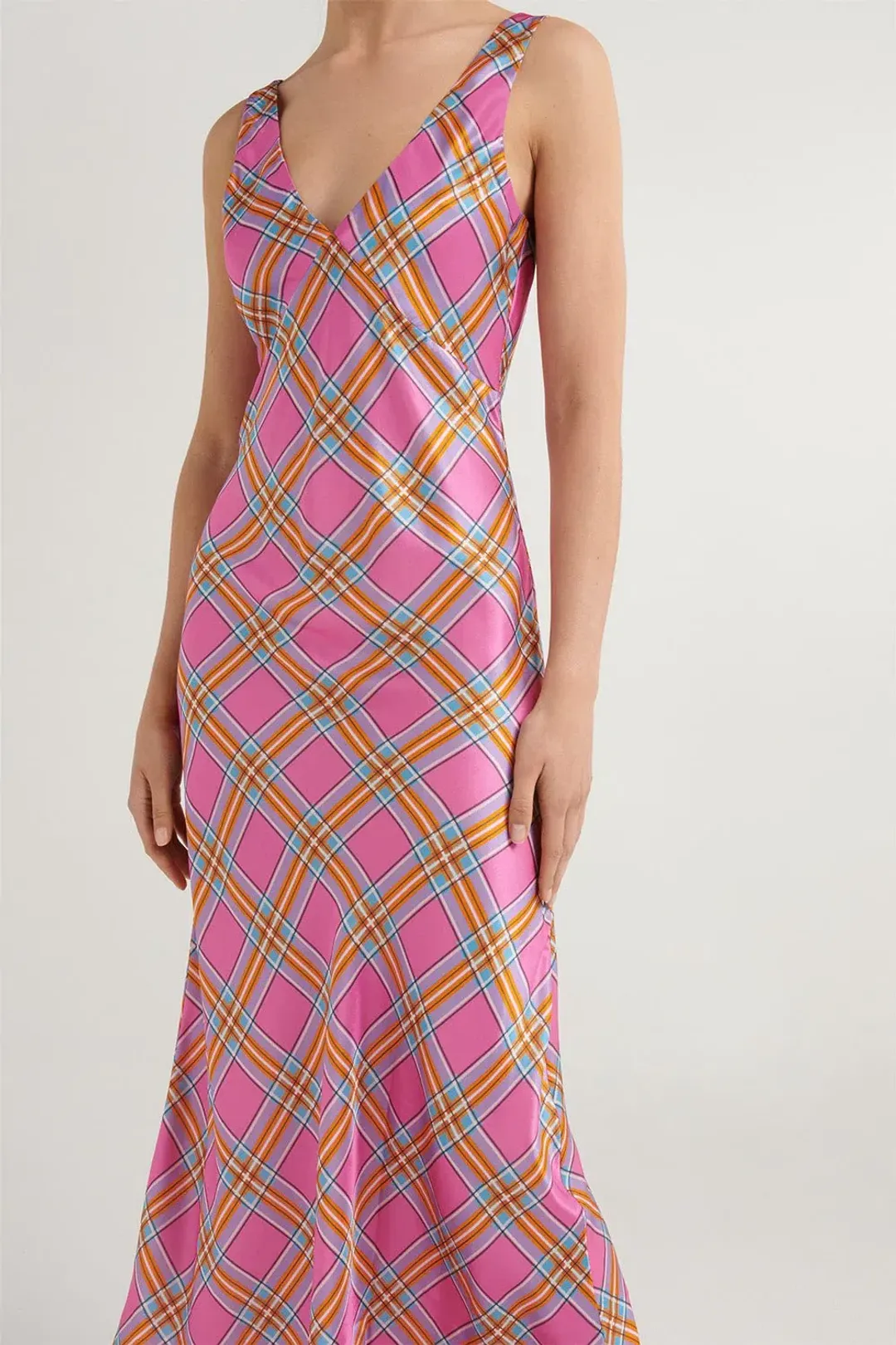 Steele Eadie Dress Pink Check AU12 for rent on The Volte - main image
