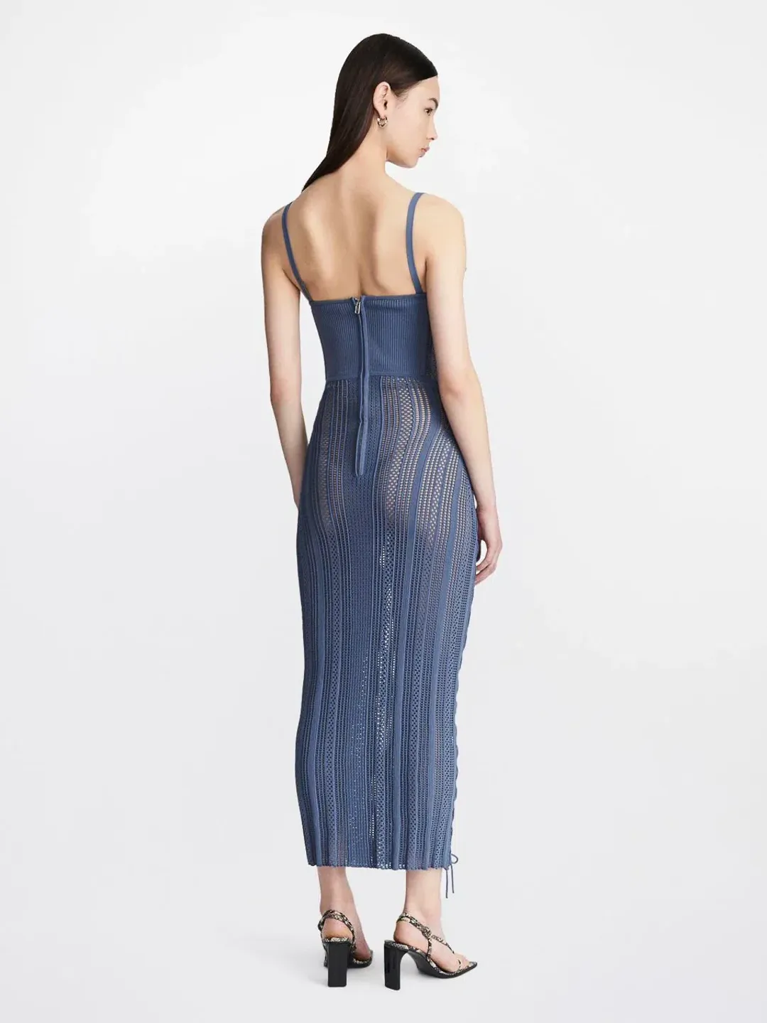 Dion Lee Laced Openwork Dress Blue Size AU 10 for rent on The Volte - main image