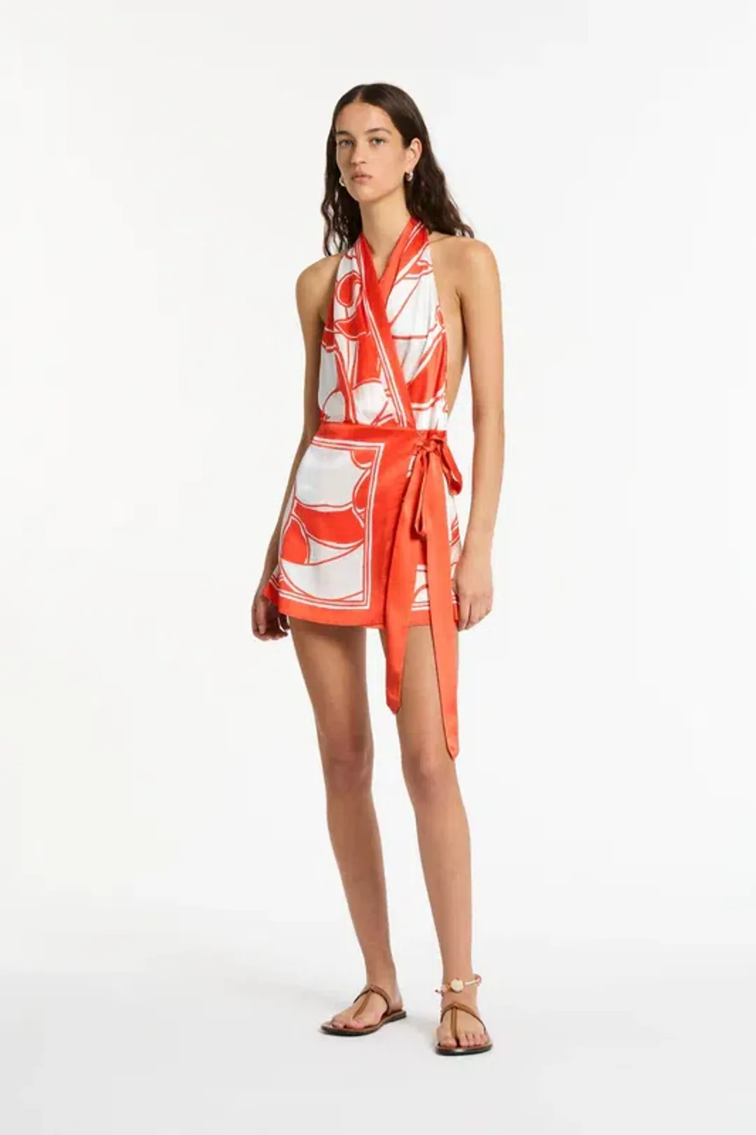 Sir the Label Ramona Wrap Halter Mini Mariposa Lily Size 1 / AU 8 for rent on The Volte - main image