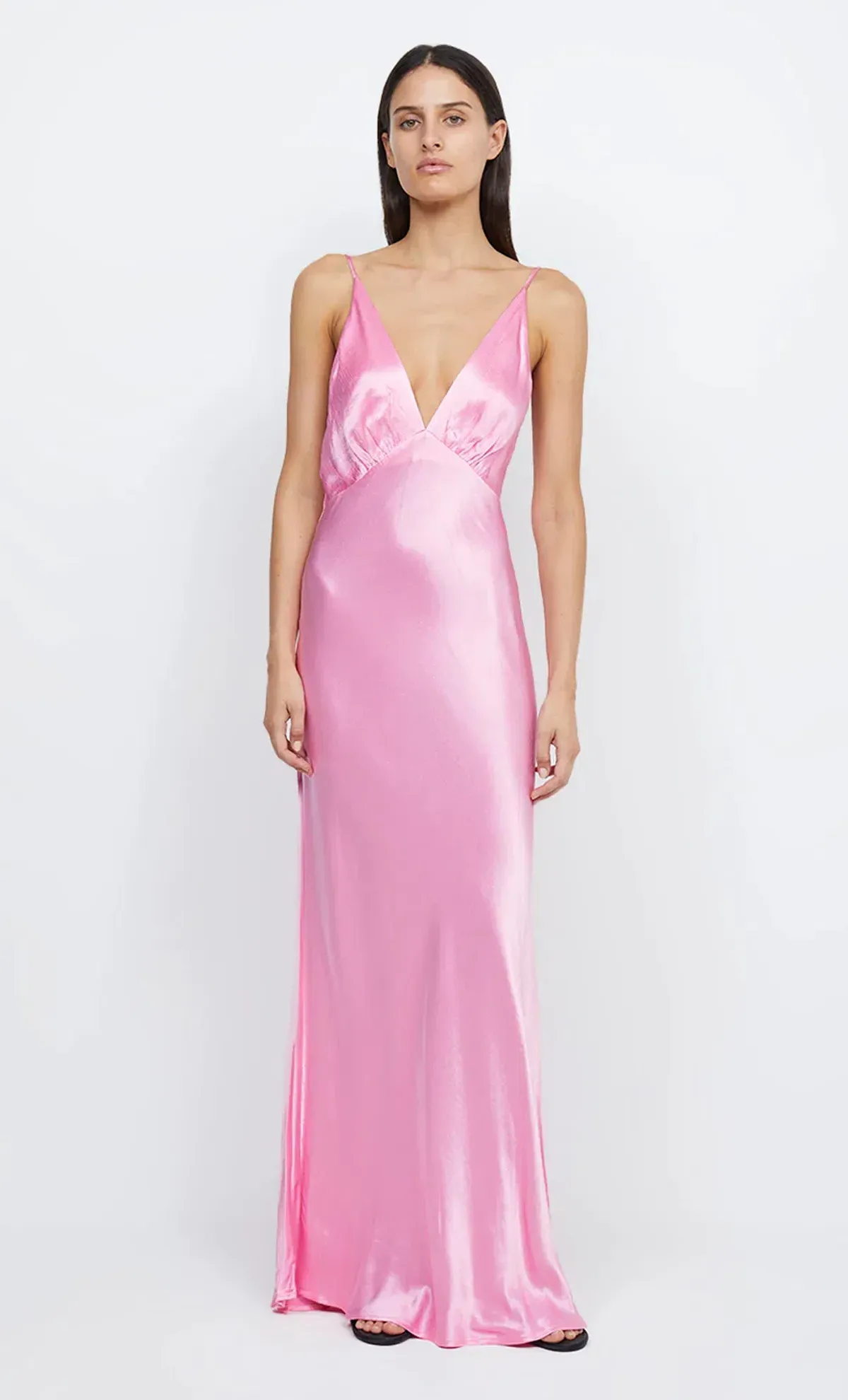 Bec & Bridge Lorelai V Maxi Dress Candy Pink Size AU 8   - Image 4