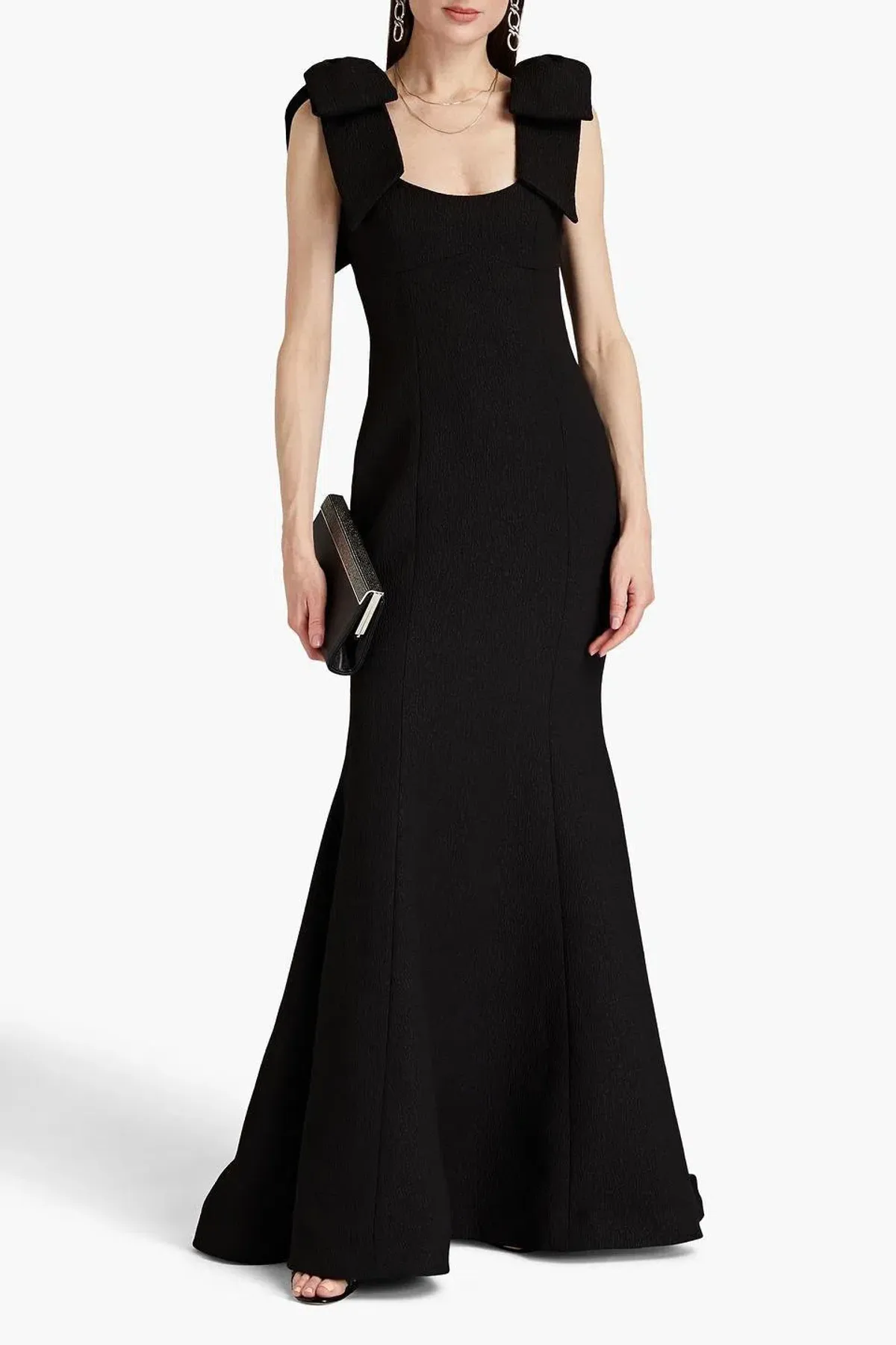 Rebecca Vallance Martini Bow Gown Black Size 10 - Image 2