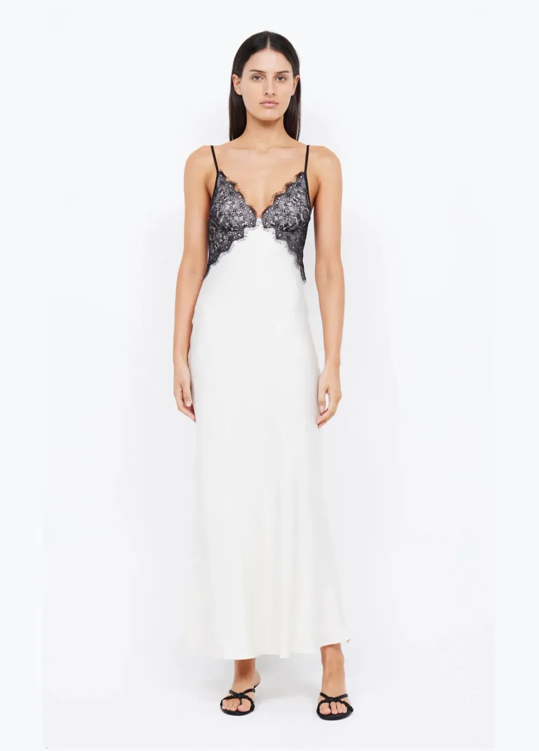 Bec & Bridge Emery Lace Maxi Dress Ivory/Black Size 12 for rent on The Volte - main image