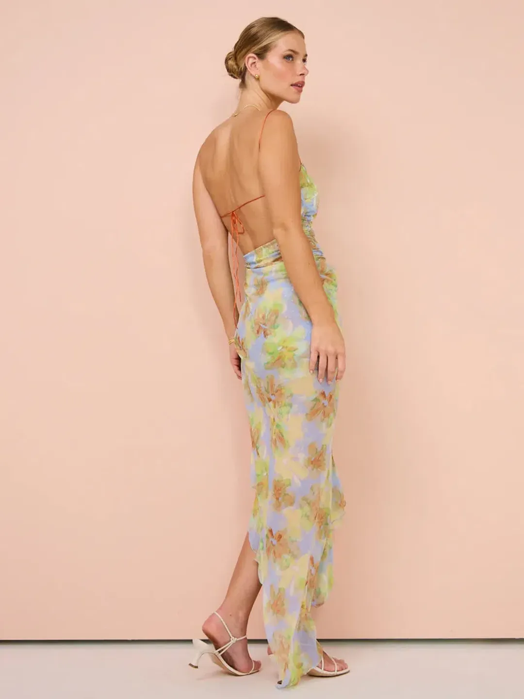 Bec & Bridge Zephy Asym Dress Blue Blossom Size 6 for rent on The Volte - main image