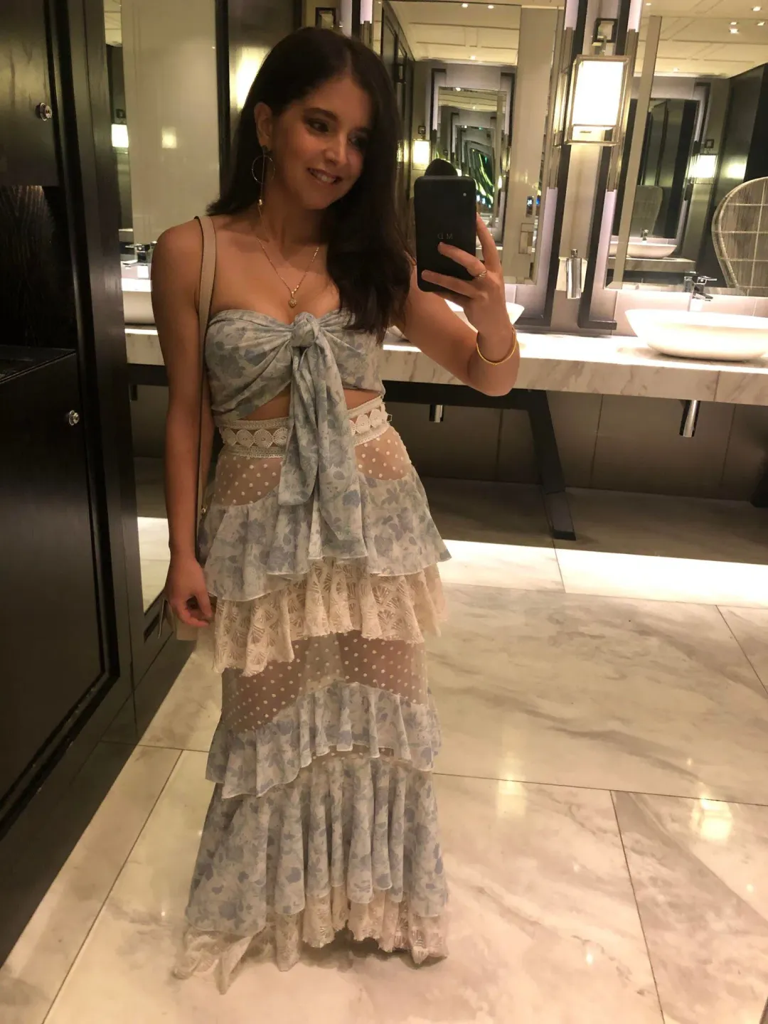 IXIAH Outlaw Top and Skirt Set light blue size 6 for rent on The Volte - main image