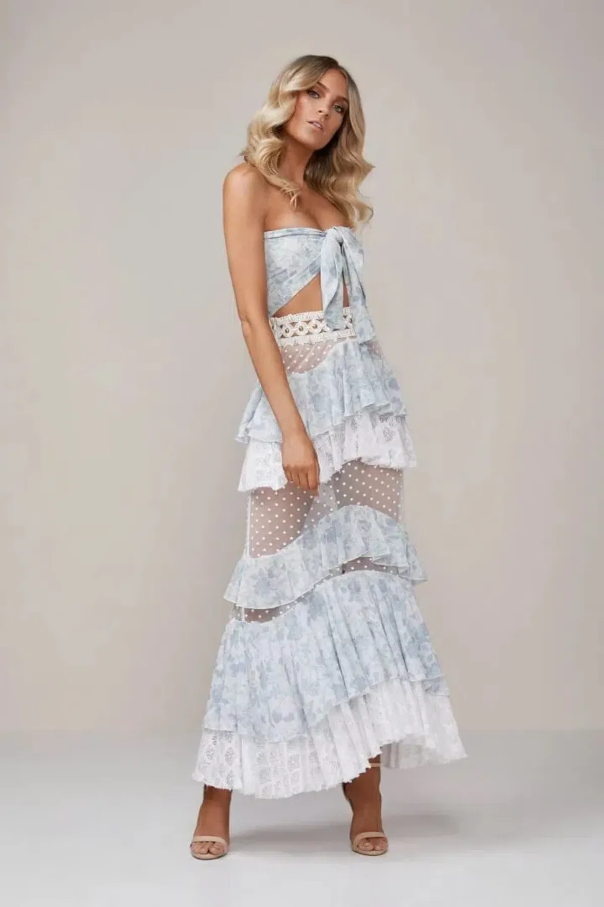 IXIAH Outlaw Top and Skirt Set light blue size 6 - Image 2