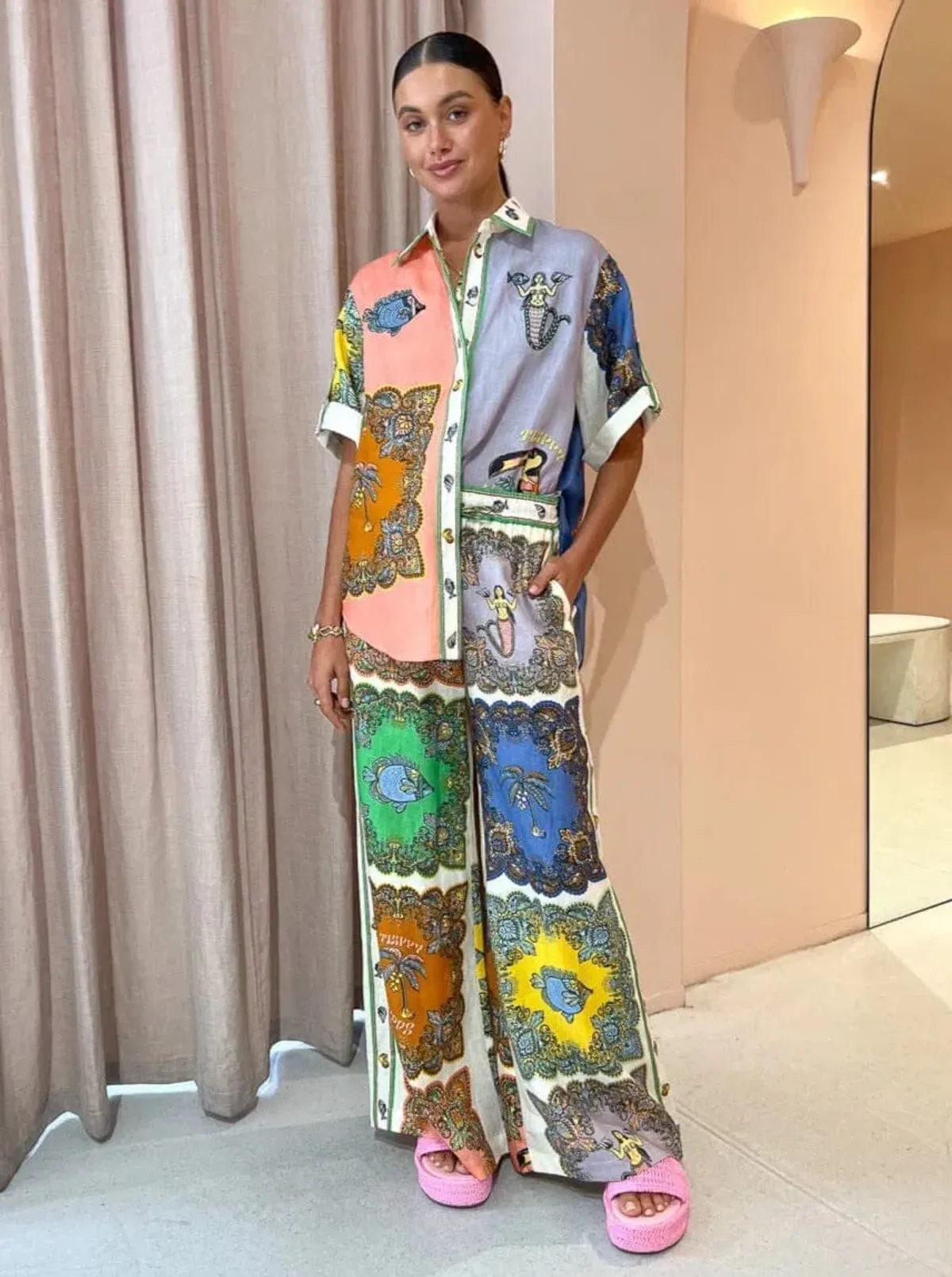 Alémais Trippy Troppo Shirt and Pants Set Multi Size 10 - Image 1