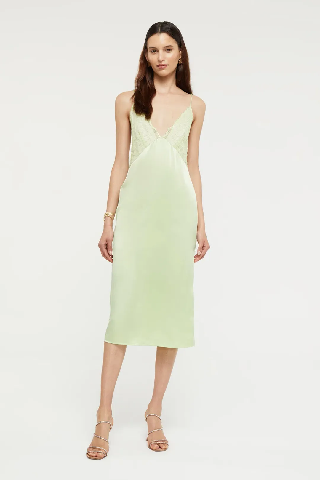 Ginia Desire Dress in Pure Lime Size 10 for rent on The Volte - main image