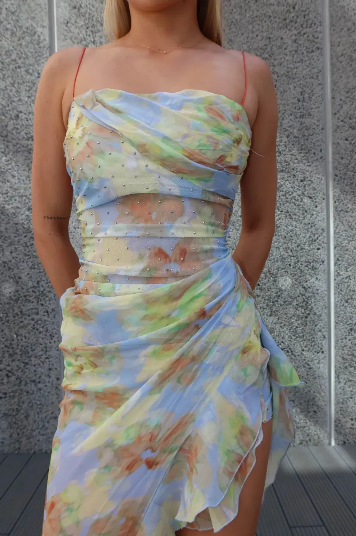 Bec & Bridge Zephyr Asym Dress Blue Blossom 8 - Image 2