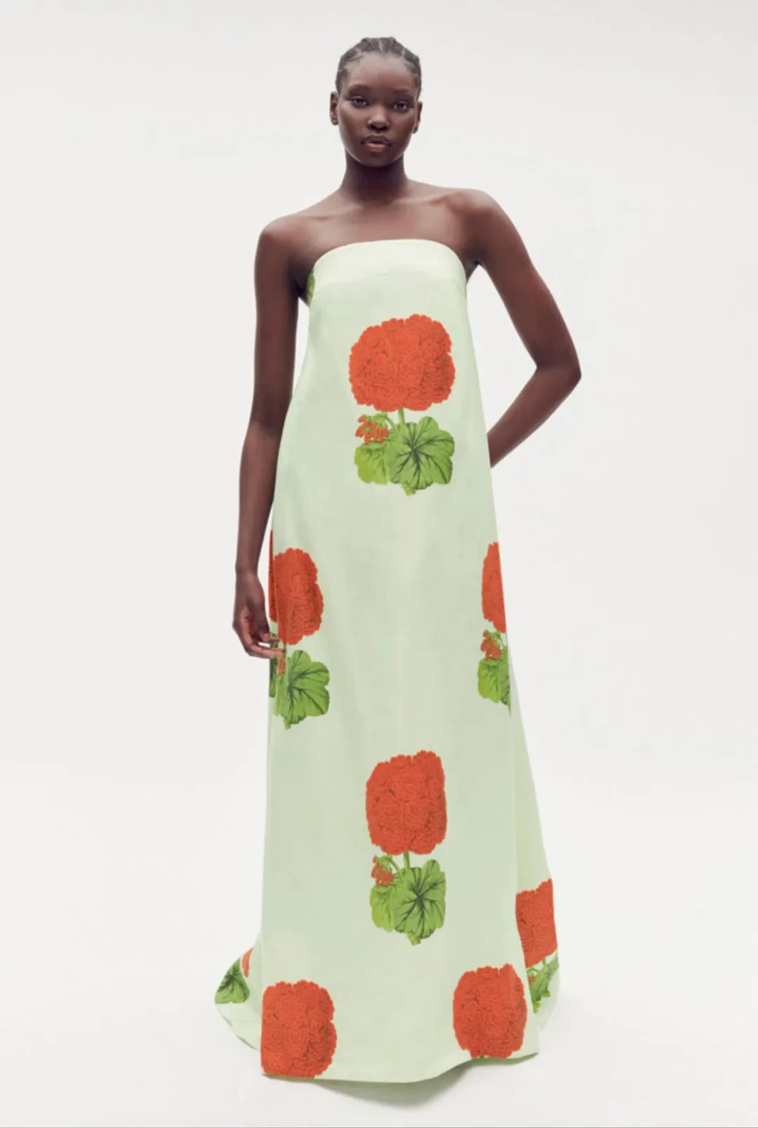 Oroton Posie Geranium Print Gown Floral Size 8 for rent on The Volte - main image