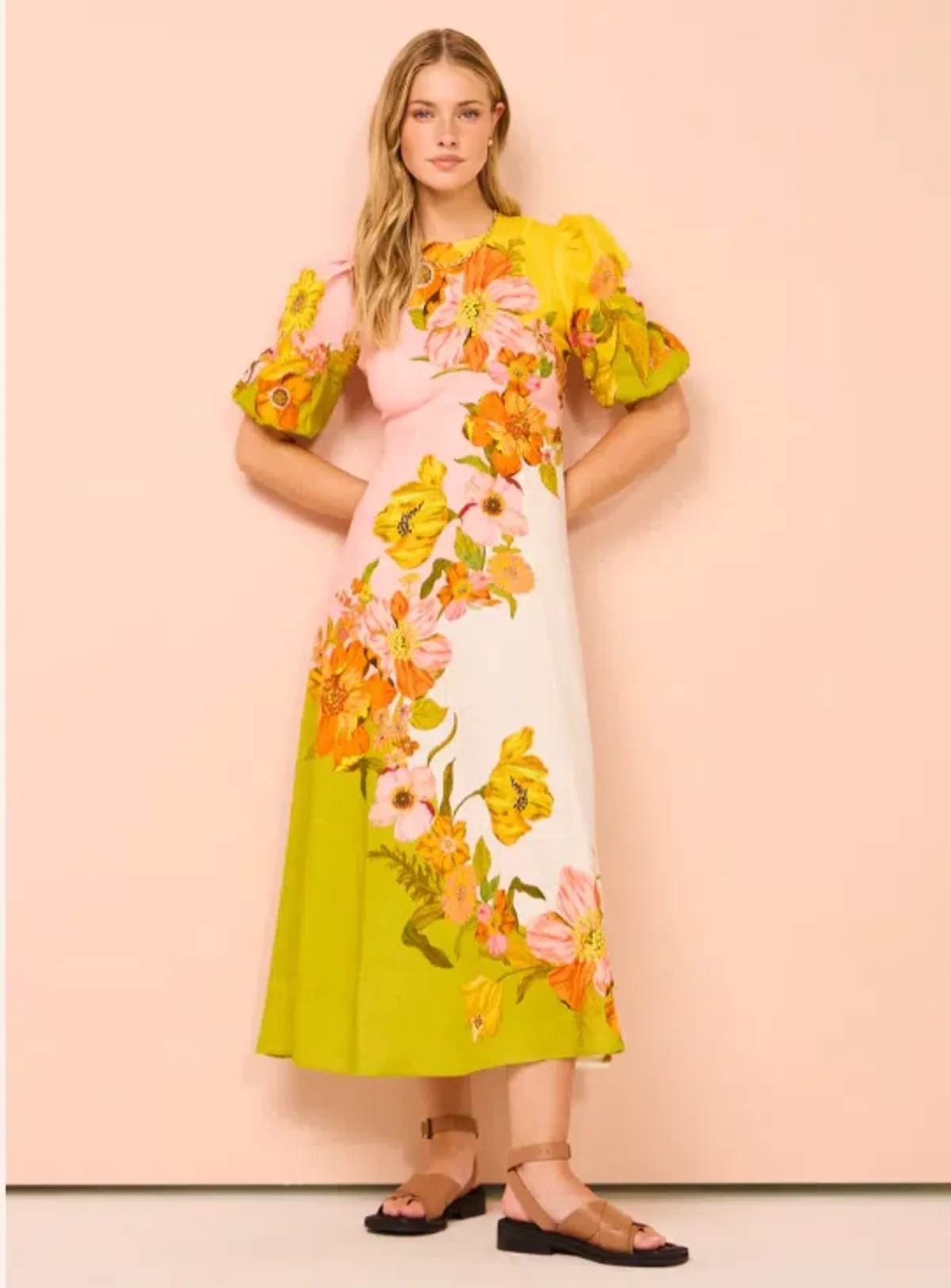 Alemais Silas Midi Dress Floral Size 14 - Image 1