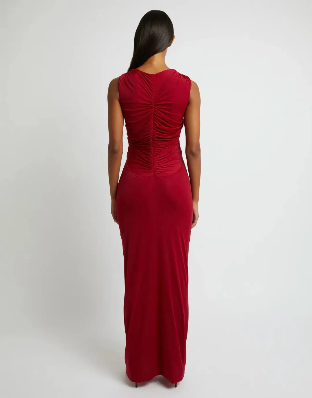 Christopher Esber Venus Cut Out Tank Maxi Dress Cherry Size 6 for rent on The Volte - main image