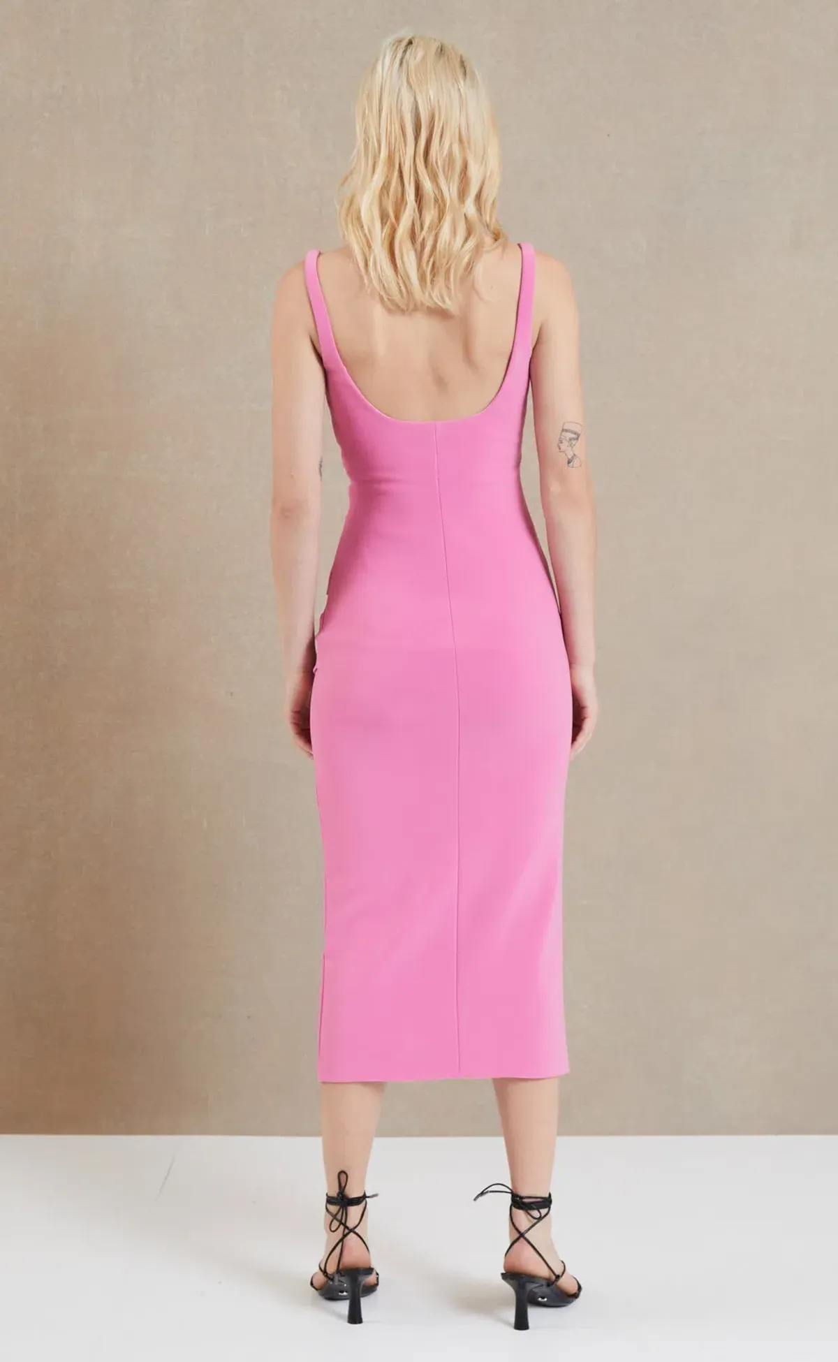 Bec & Bridge Karina Tuck Midi Dress Pink Size 8 - Image 5