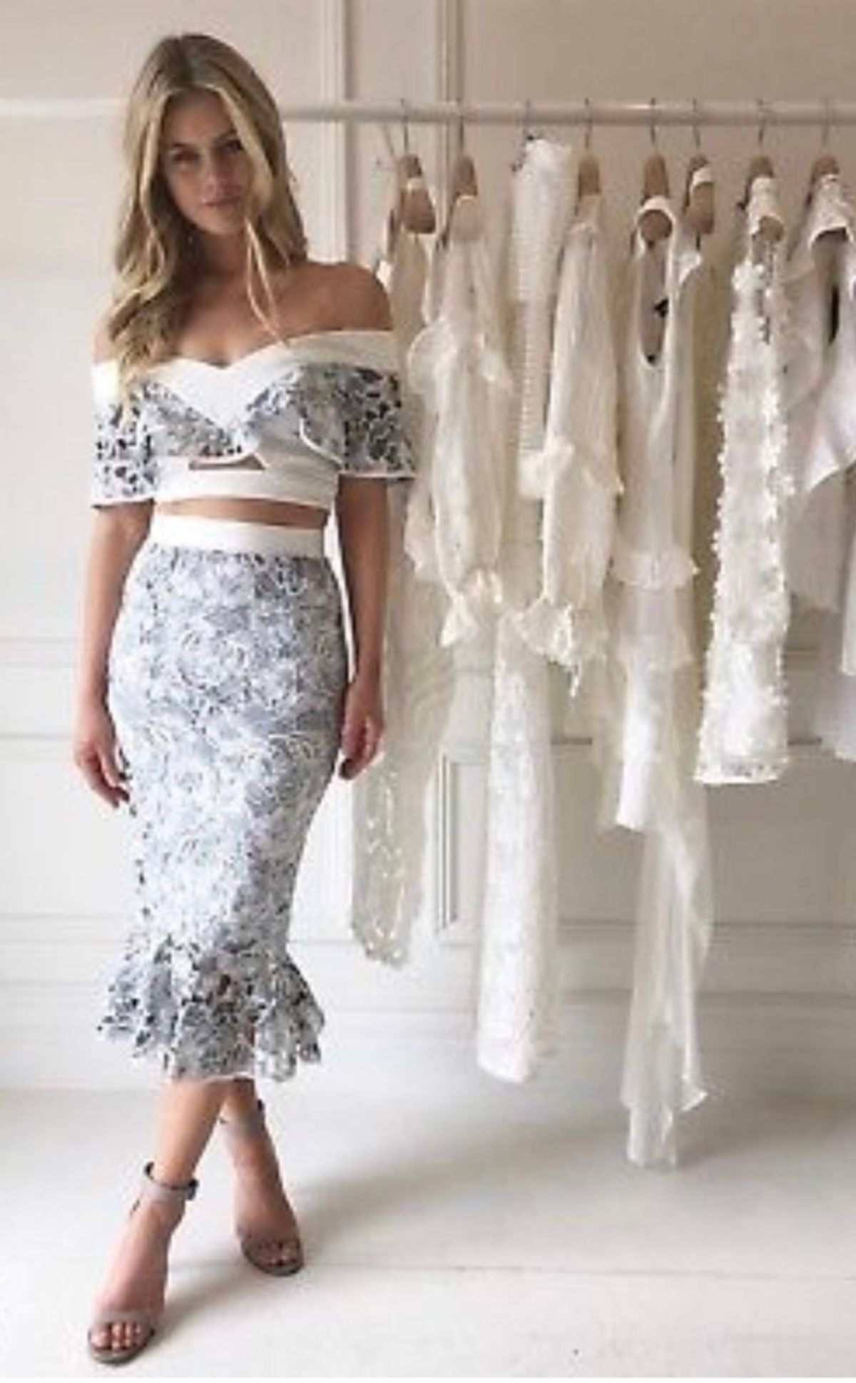 Nicola Finetti Kaylee Top and Adriana Skirt Set Blue Size 6 - Image 1