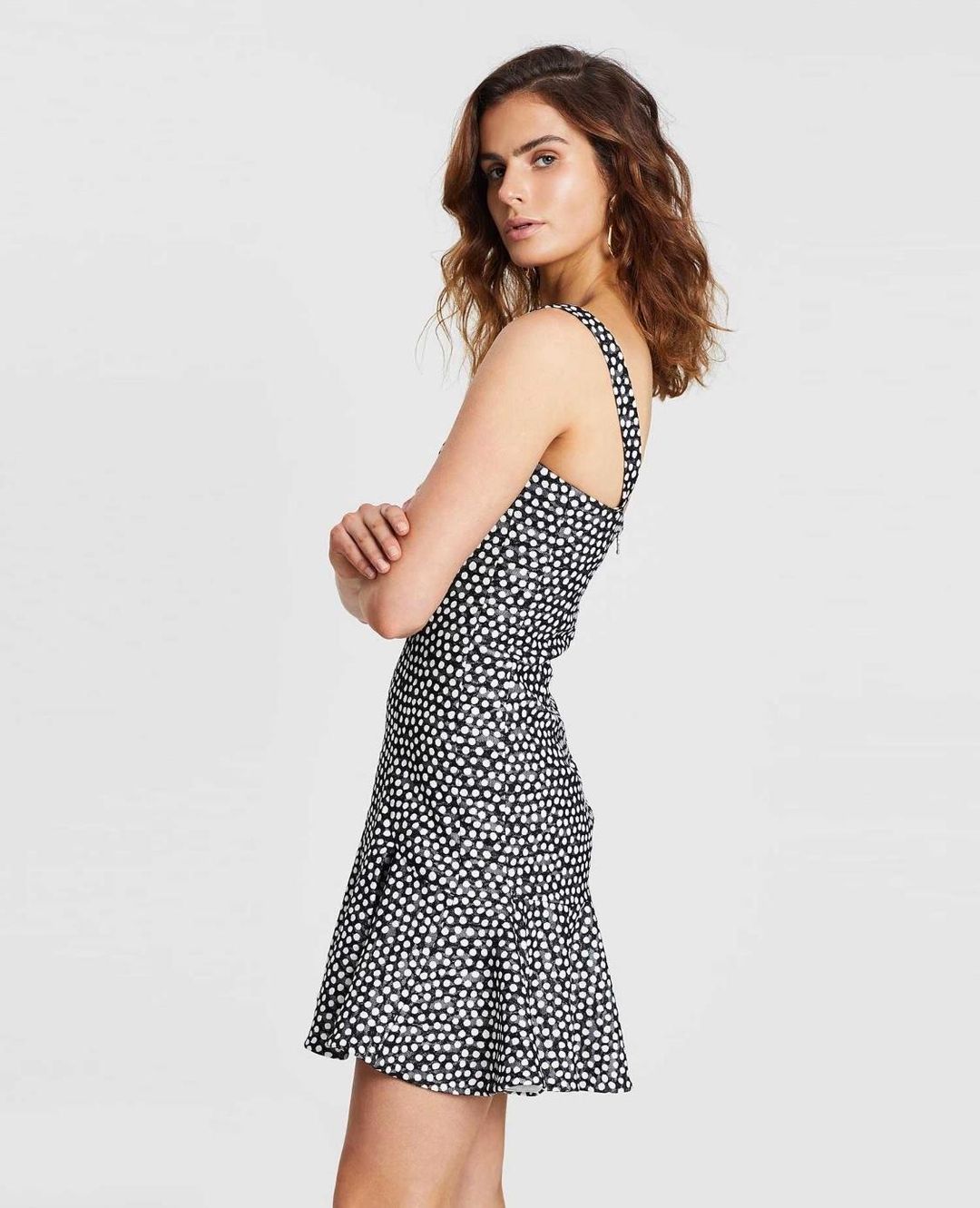 By Johnny Spotty Dotty Hem Mini Dress Size 14 for rent on The Volte - main image