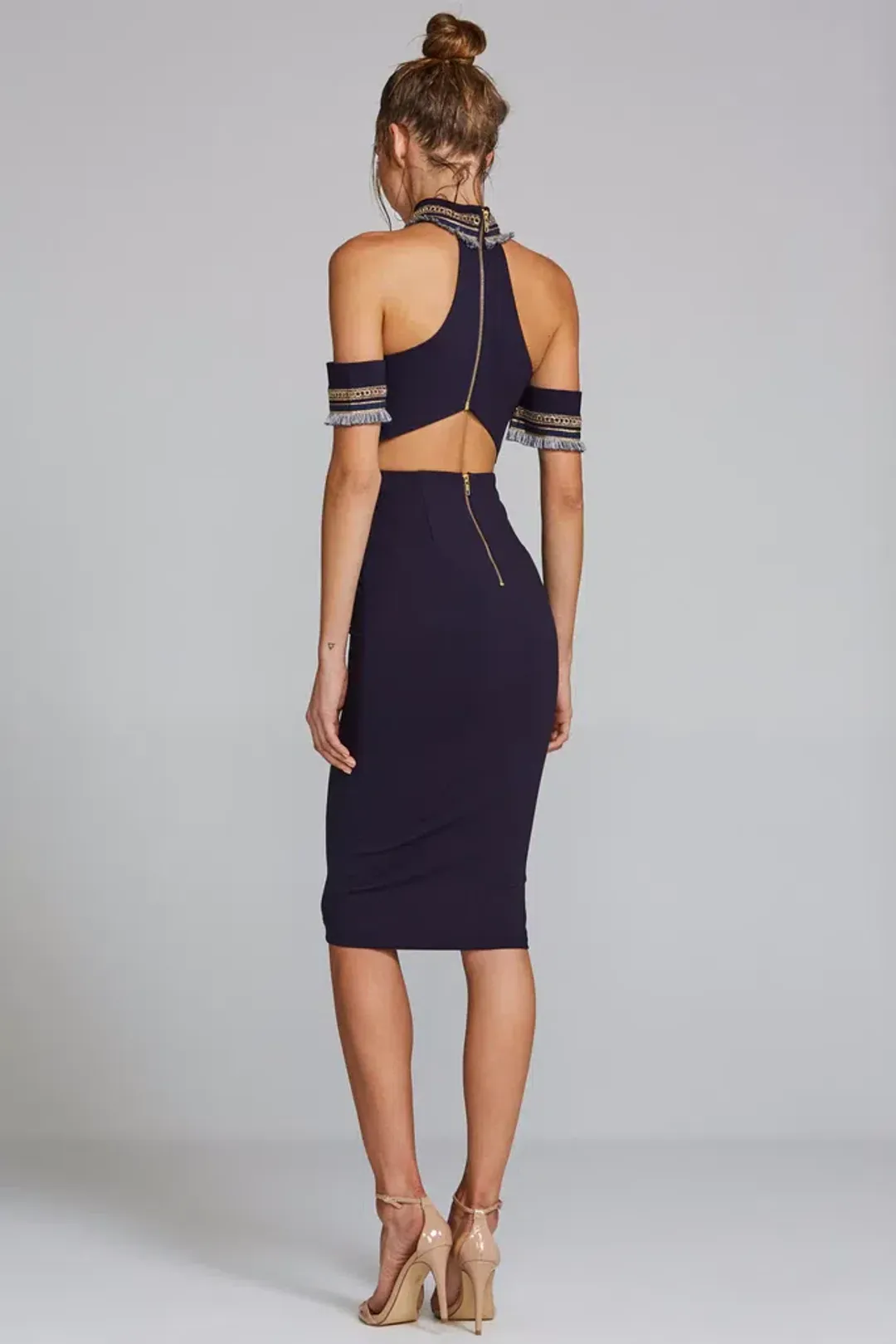 Eliya the Label Amrah Dress Navy Size  for rent on The Volte - main image