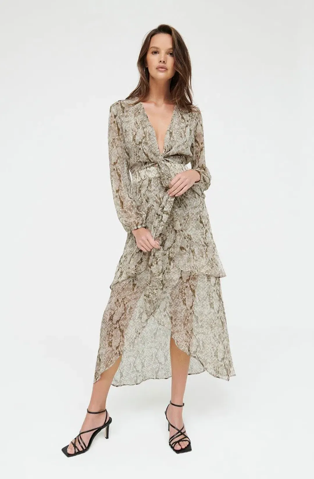 SHEIKE Mercy Dress Soft snake skin print size 6 for rent on The Volte - main image