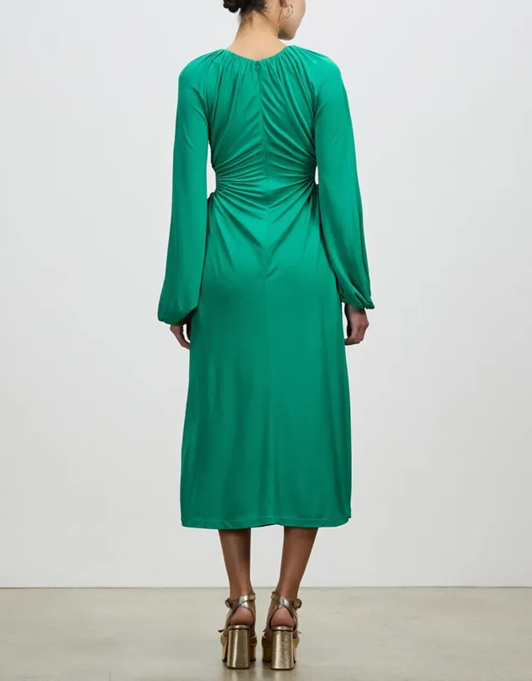 Rebecca Vallance Edie Cut Out Midi Dress Green Size 6 for rent on The Volte - main image