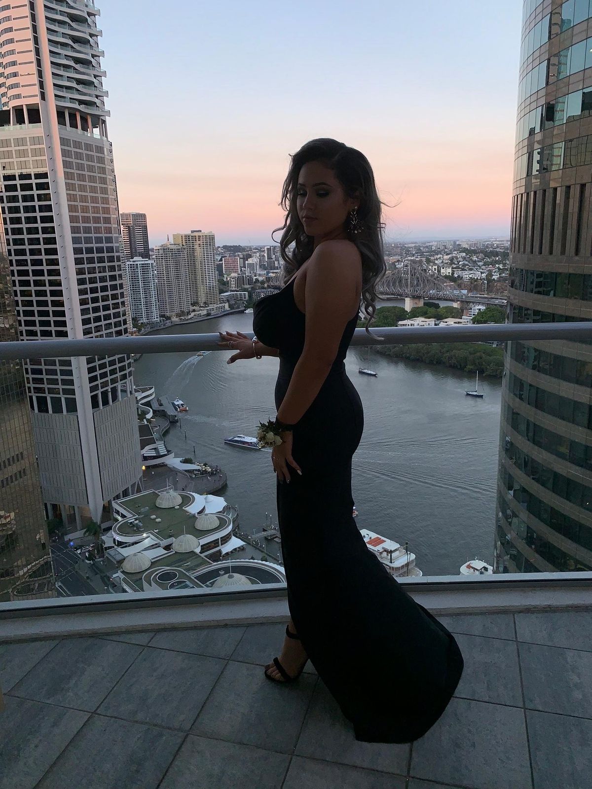 Sheike Black Bodycon Dress Size 6 - Image 2