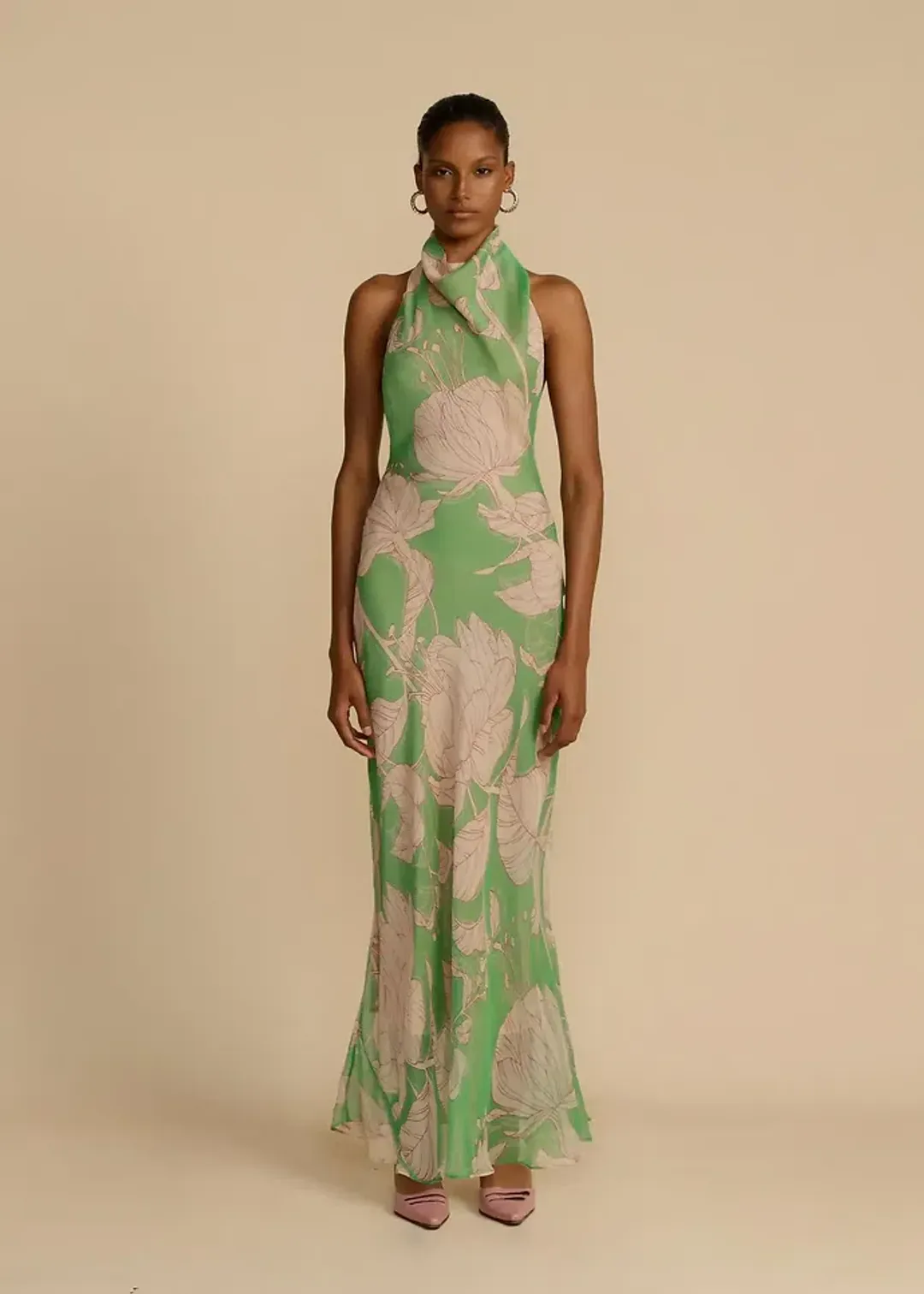 Arcina Ori Josefine Dress Green Floral Size Small/ AU 8 for rent on The Volte - main image