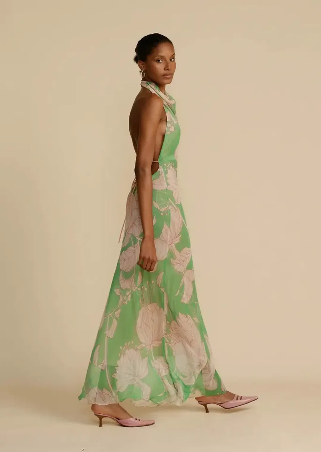 Arcina Ori Josefine Dress Green Floral Size Small/ AU 8 for rent on The Volte - main image