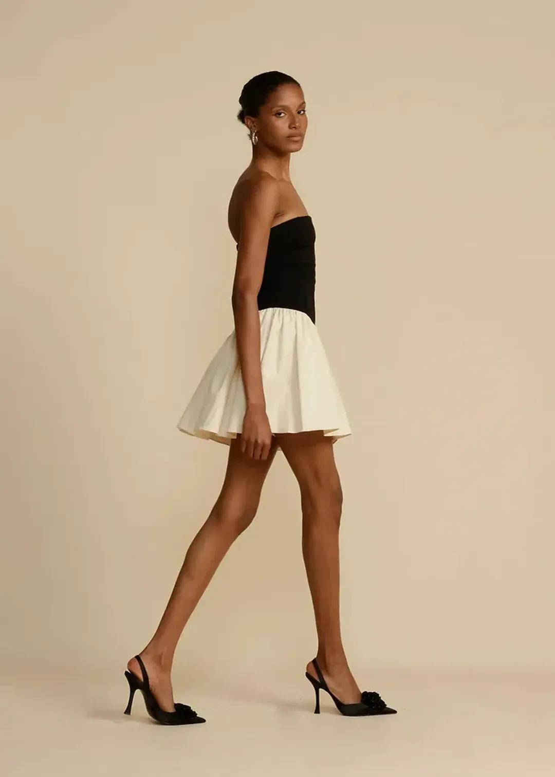 Arcina Ori Celine Mini Dress Black / Cream Size Small/ AU 8 for rent on The Volte - main image
