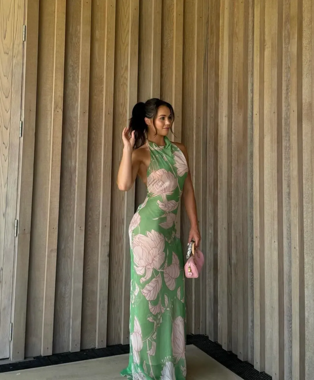 Arcina Ori Josefine Dress Green Floral Size 8 for rent on The Volte - main image