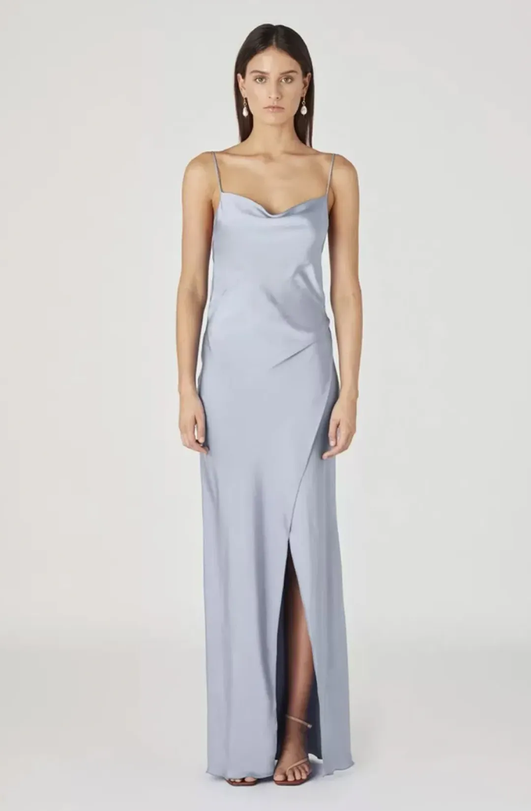 Camilla & Marc Monroe Slip Dress Lavender Grey Size 6 for rent on The Volte - main image