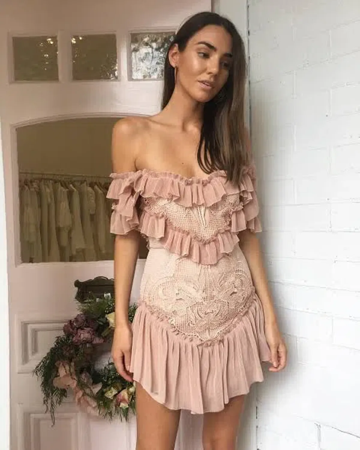 Alice McCall Lovebirds Mini Dress Dusty Pink Size 6 - Image 4