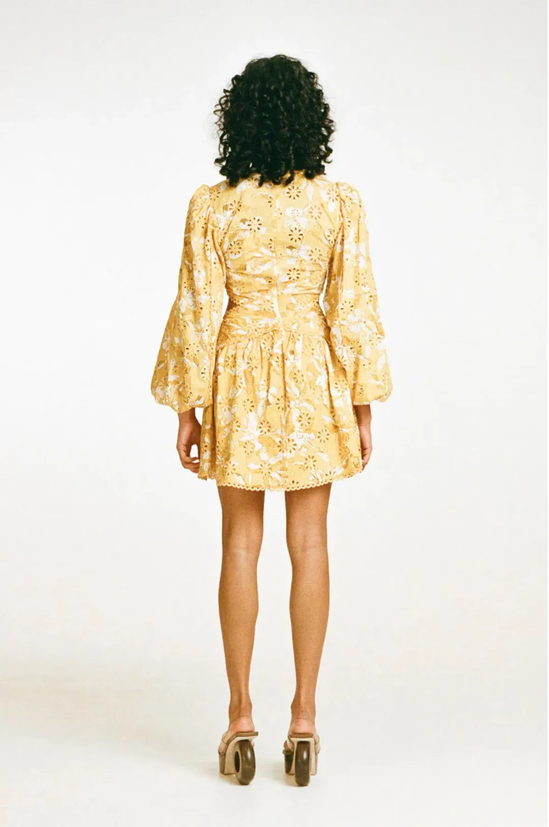 Zaco Elysees Mini Dress Yellow Floral Size XS / AU 6  for rent on The Volte - main image
