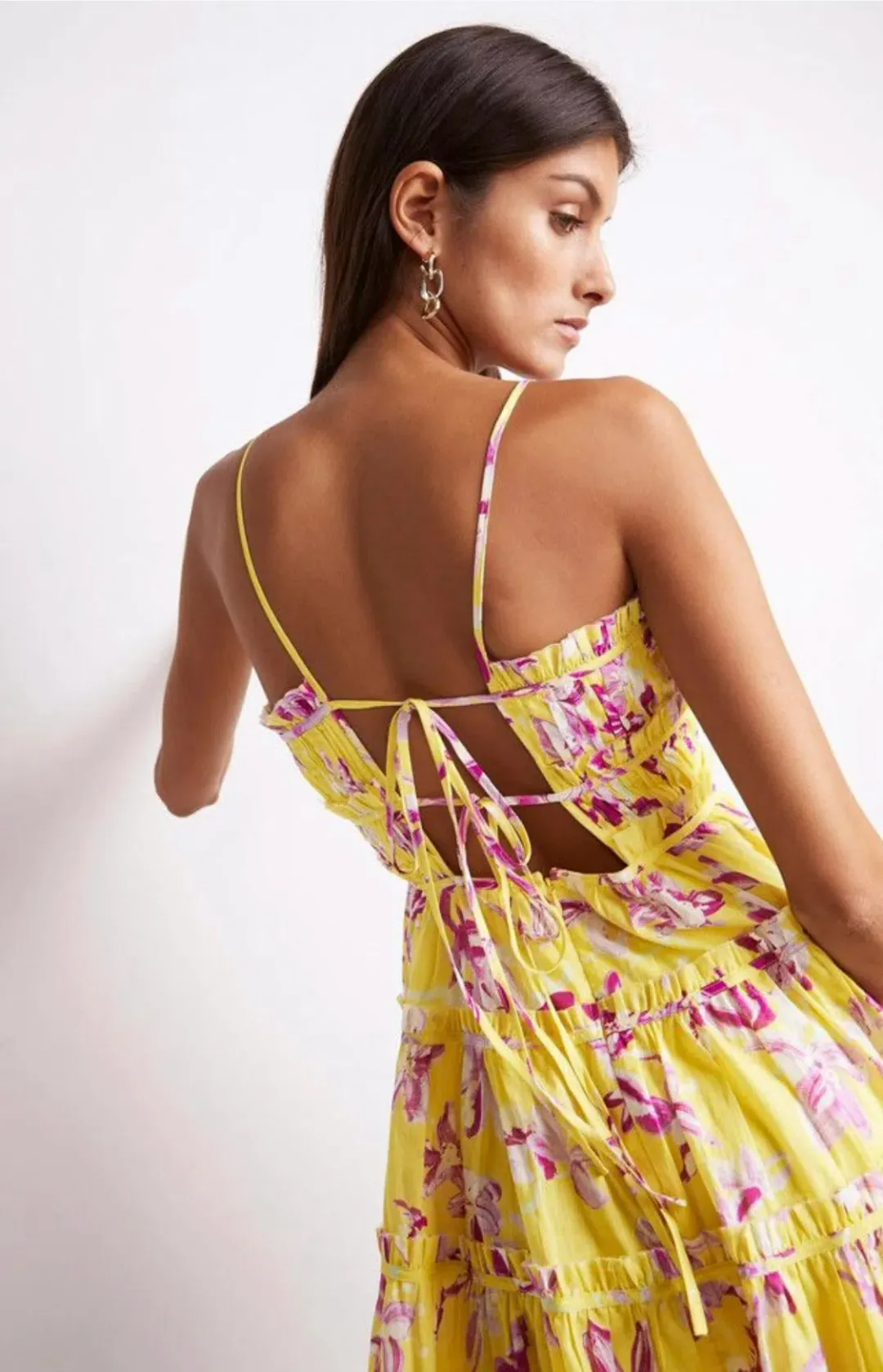 Aje Wildflower Mini Dress Sunshine Size 8 for rent on The Volte - main image