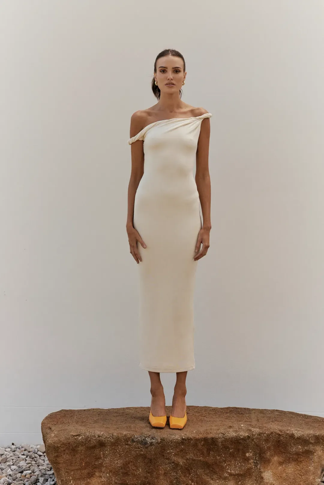 Johansen The Long Poppy Maxi Dress Cream Size M/Au 10 for rent on The Volte - main image