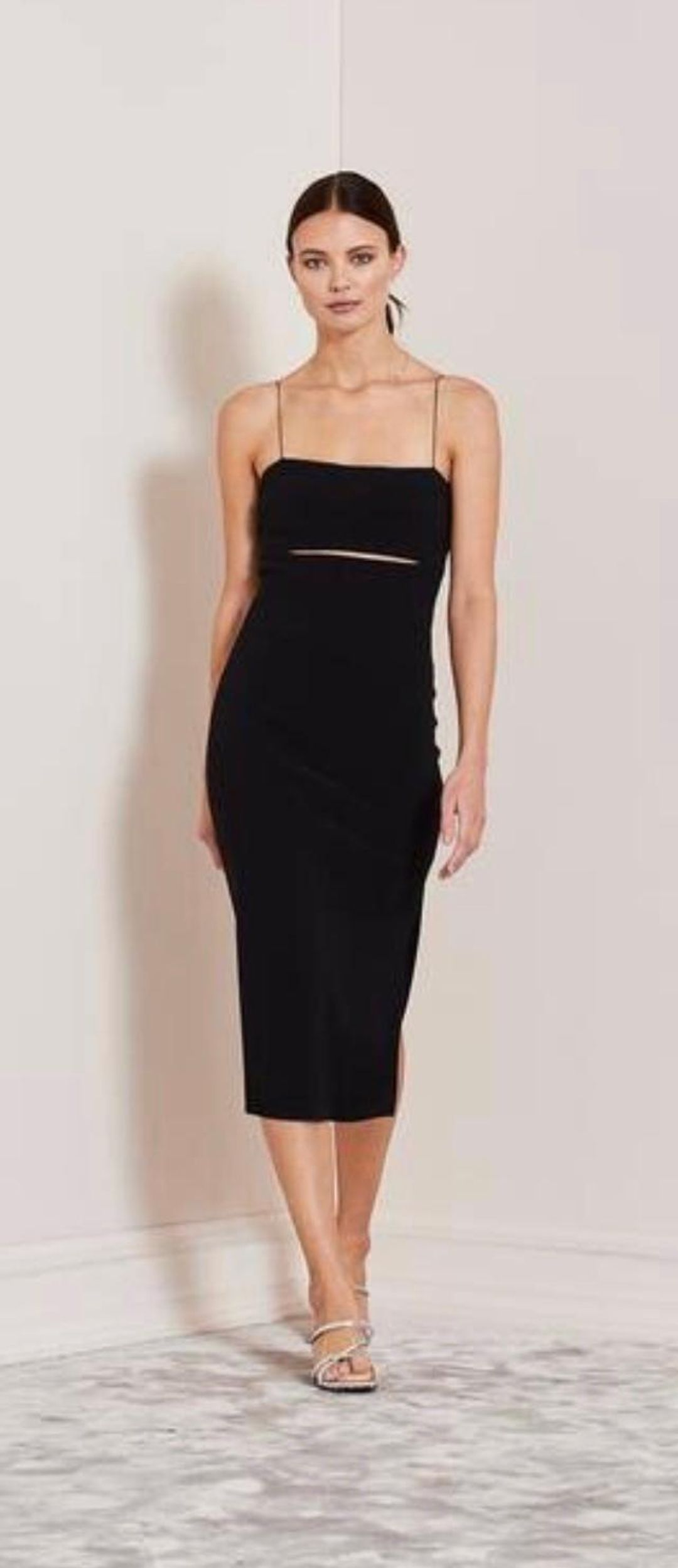 Bec & Bridge Midi Dress Black Size 8 for rent on The Volte - main image