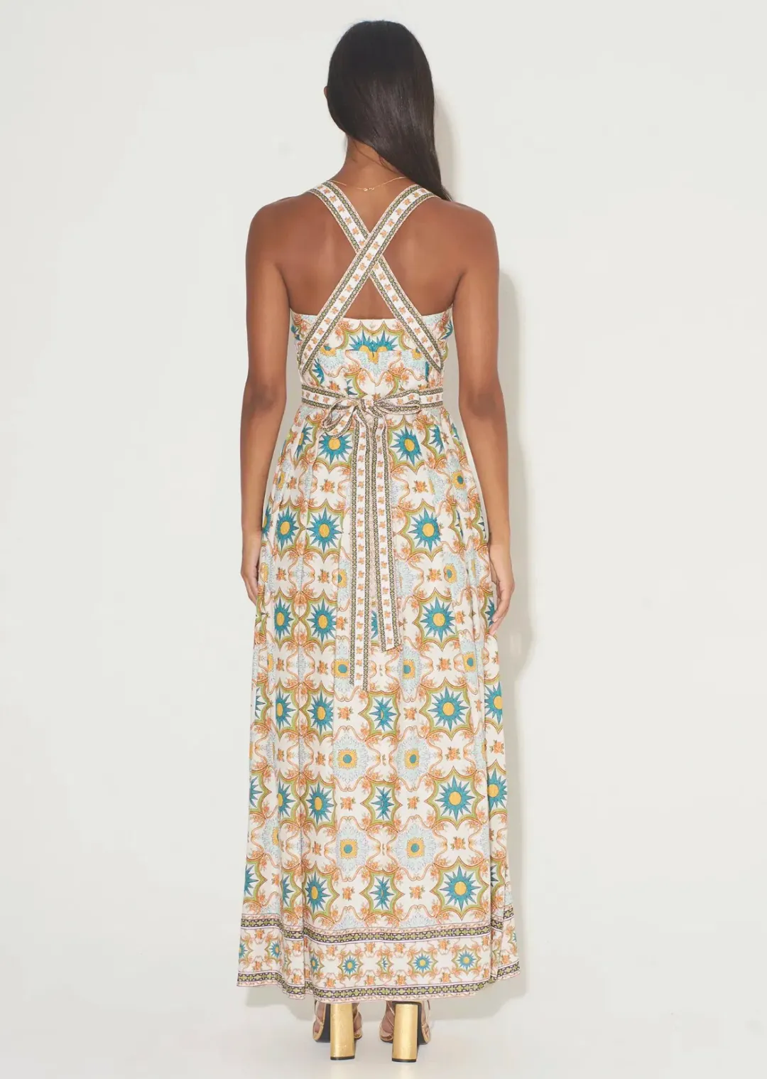 Hansen & Gretel Tulsa Mosaic Maxi Dress Print Size 8 for rent on The Volte - main image