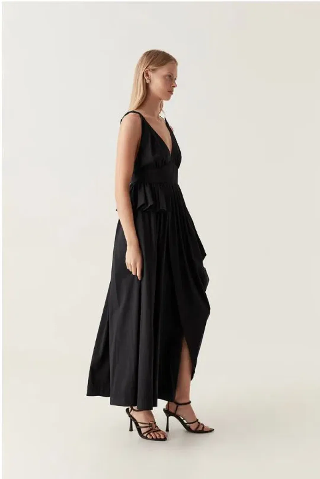 Aje Eliza Asymmetric Dress Black Size 6 for rent on The Volte - main image