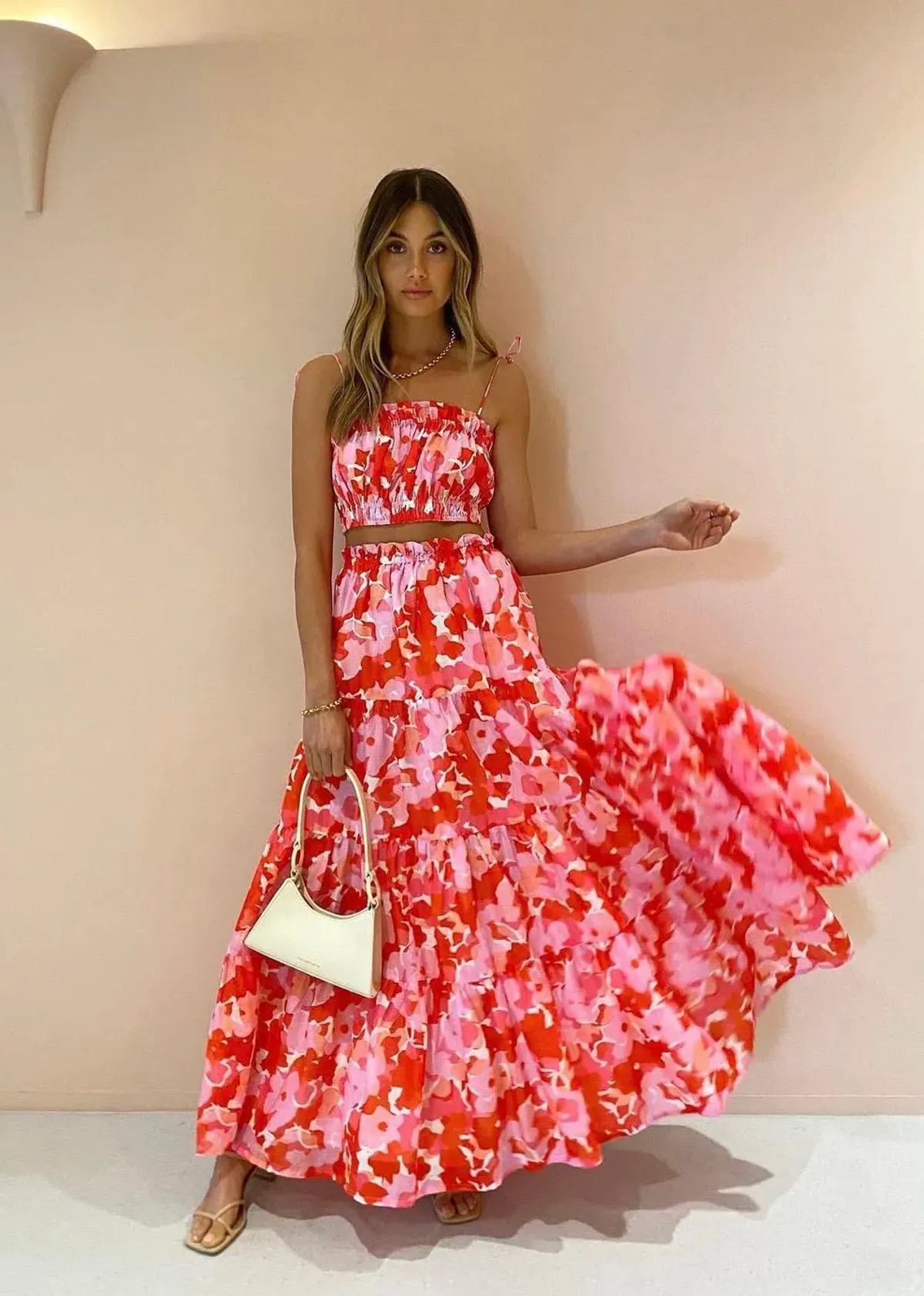 Steele Layla Top & Flora Skirt Set in Camellia Size 8 - Image 2