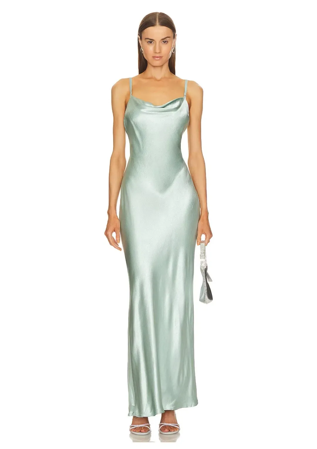 Bec & Bridge Malia Open Cross Back Maxi Dress in Seafoam Green Size XS / AU 6 for rent on The Volte - main image