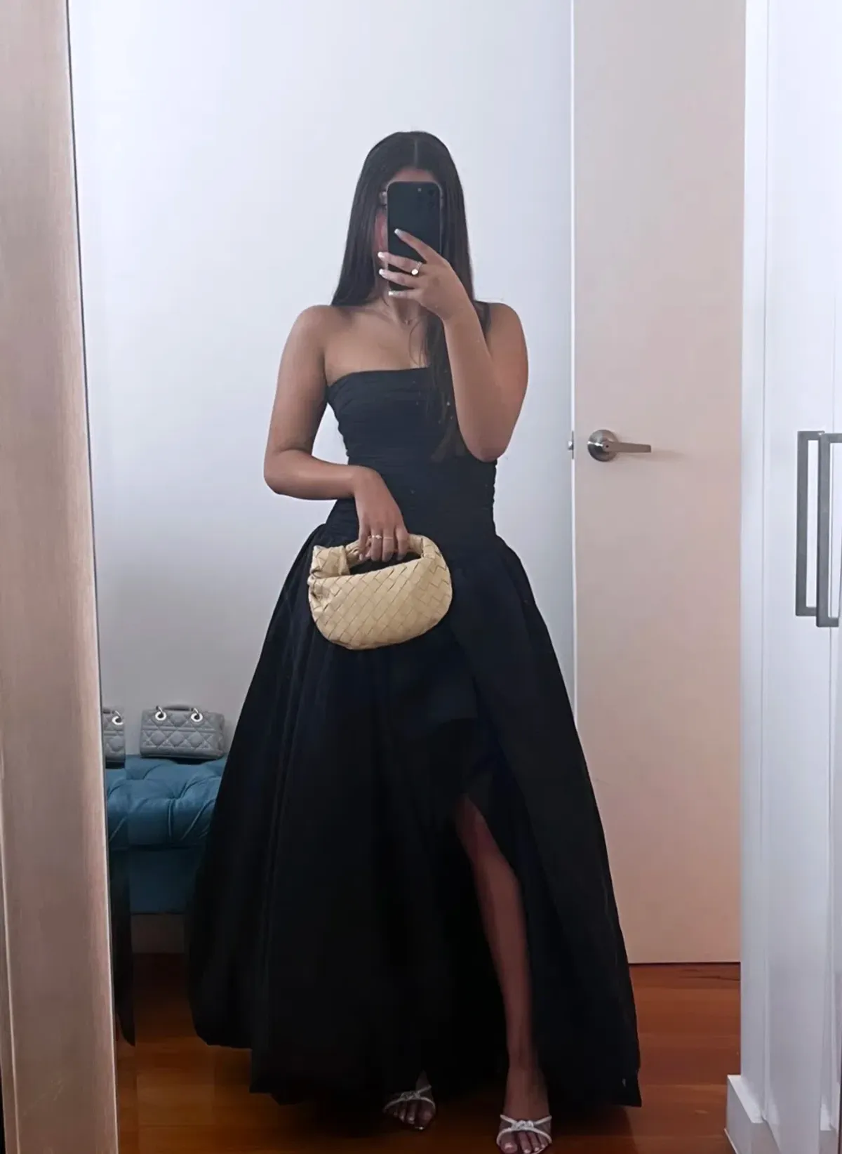 Aje Violette Bubble Hem Maxi Dress Black Size 6 - Image 3