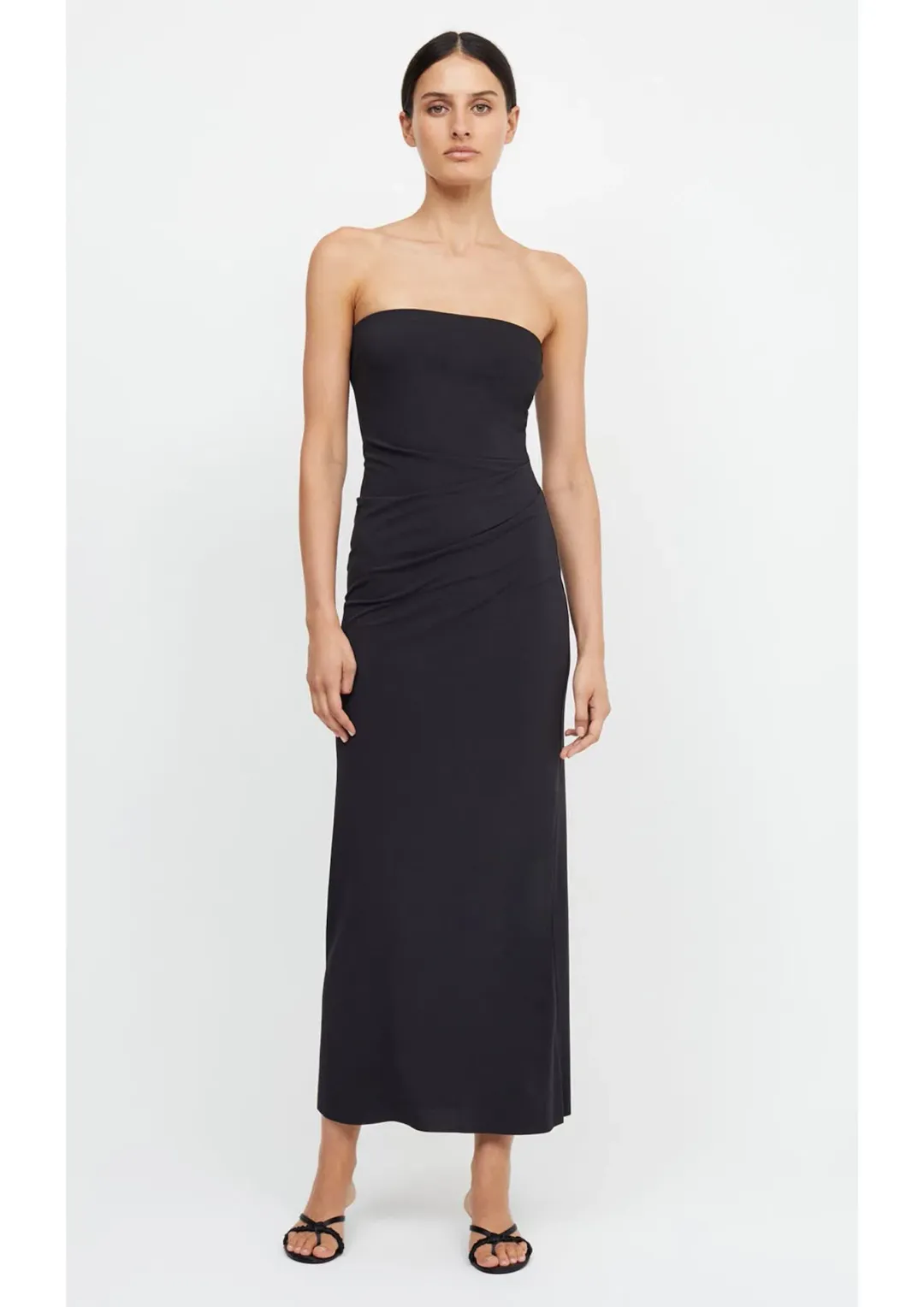 Bec & Bridge Myla Strapless Midi Dress Black Size 12  for rent on The Volte - main image