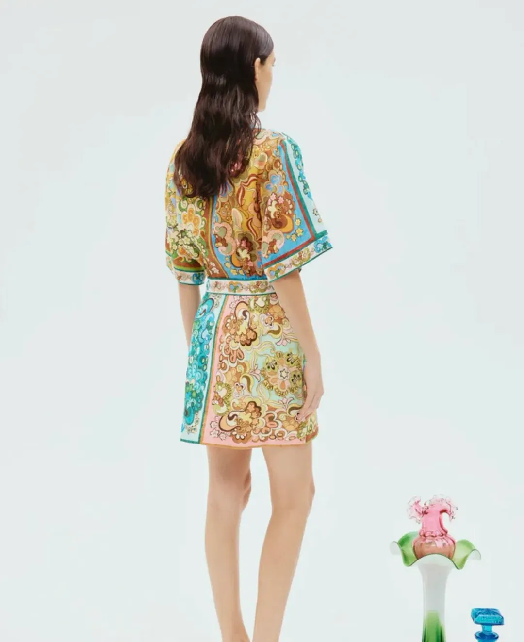 Alémais Dreamer Mini Dress Multi Size 6 for rent on The Volte - main image