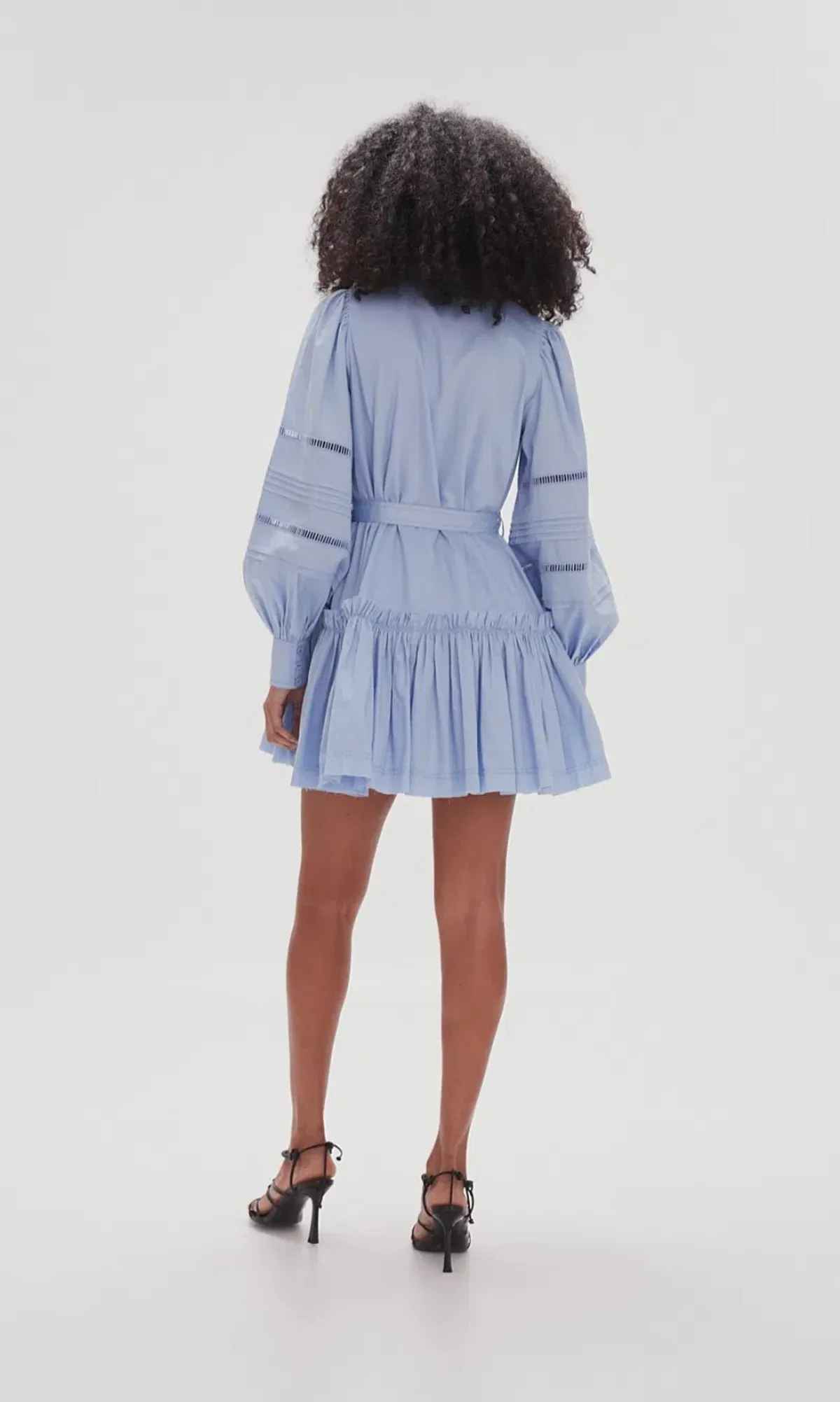 Aje Elodie Ladder Trim Mini Dress Blue Size 8 - Image 3