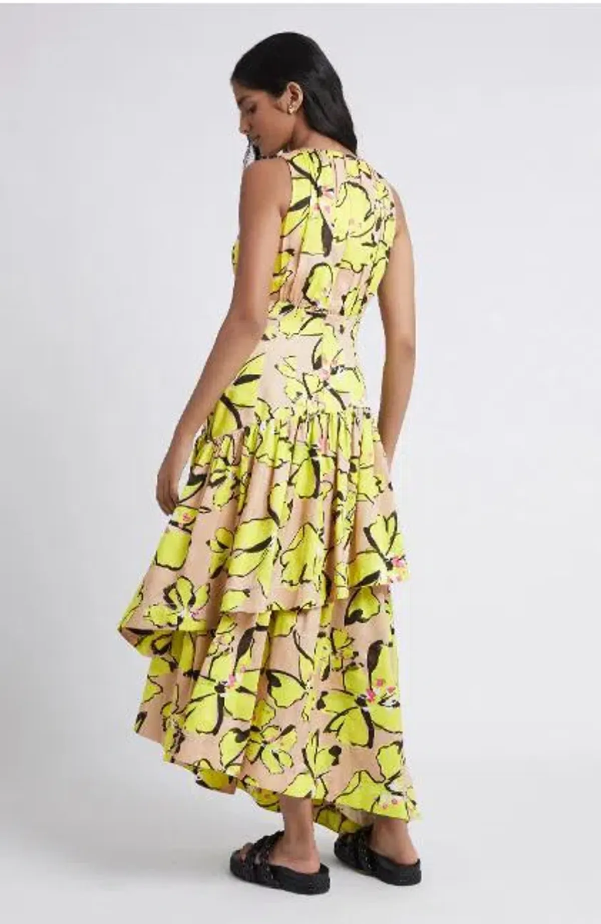 Aje Pelicano Citrus Bloom Midi Dress Floral Size 8 - Image 3