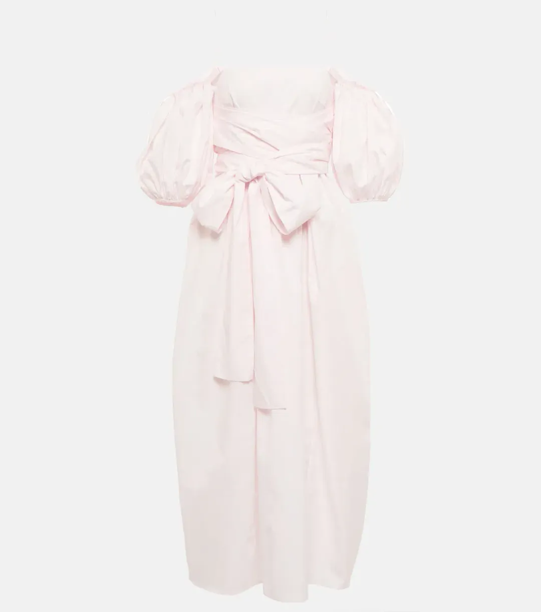 Cecilie Bahnsen Joel Cotton Poplin Midi Dress Pink Size 8 for rent on The Volte - main image