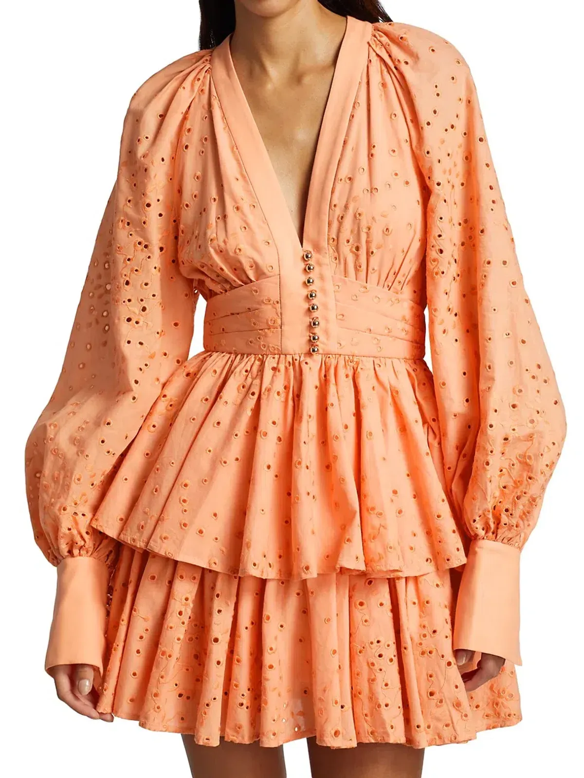 Acler Amelia Dress Orange Size 10 - Image 3