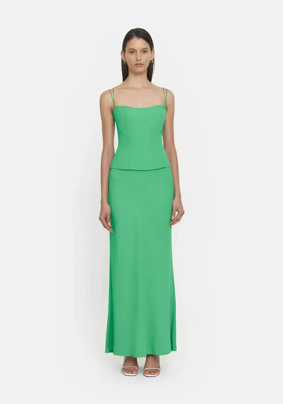 Viktoria + Woods Saxophone Top and Hillcrest Skirt Set Kelly Green Size 0 / AU 6 for rent on The Volte - main image