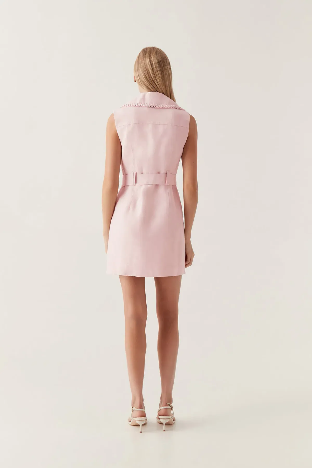Aje Soft Pink Utility Mini Dress Blush Size 12 - Image 3