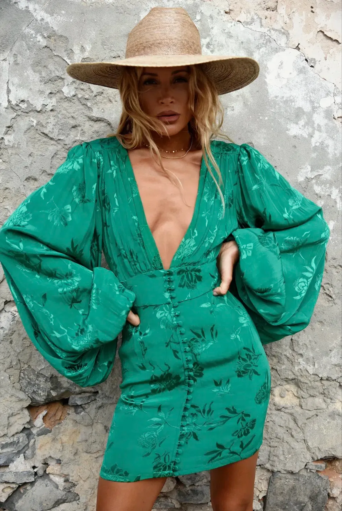 Rat & Boa Isabella Mini Dress In Green Size XS - Image 1